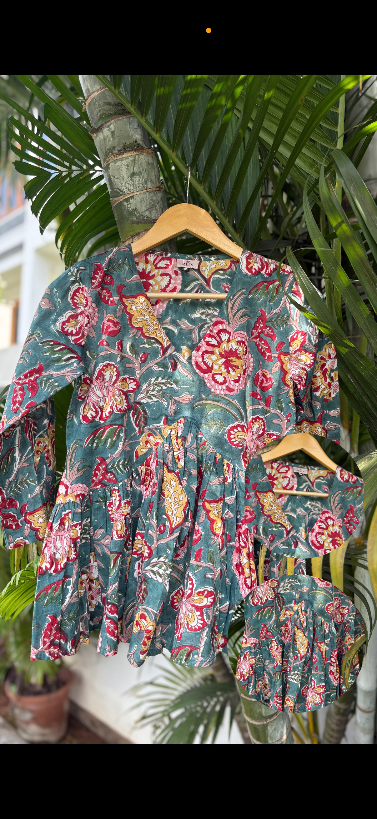 Hand Block Printed-Bell Sleeves
