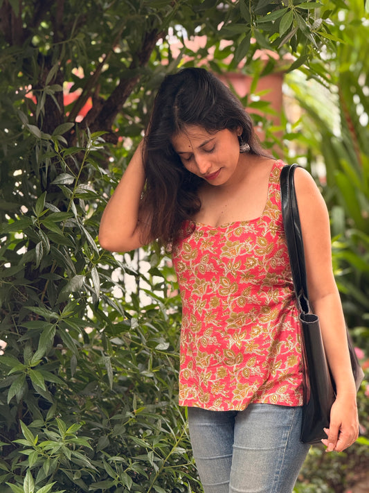 Geeth-Hand Block Printed Short Kurti